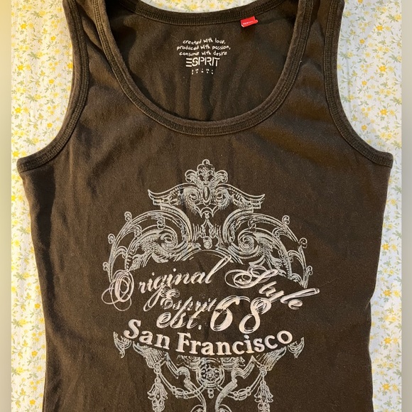 Esprit Brown Y2K Sparkly Tank Top - Picture 6 of 8